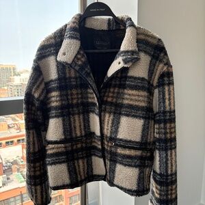 Sanctuary Plaid Sherpa Jacket